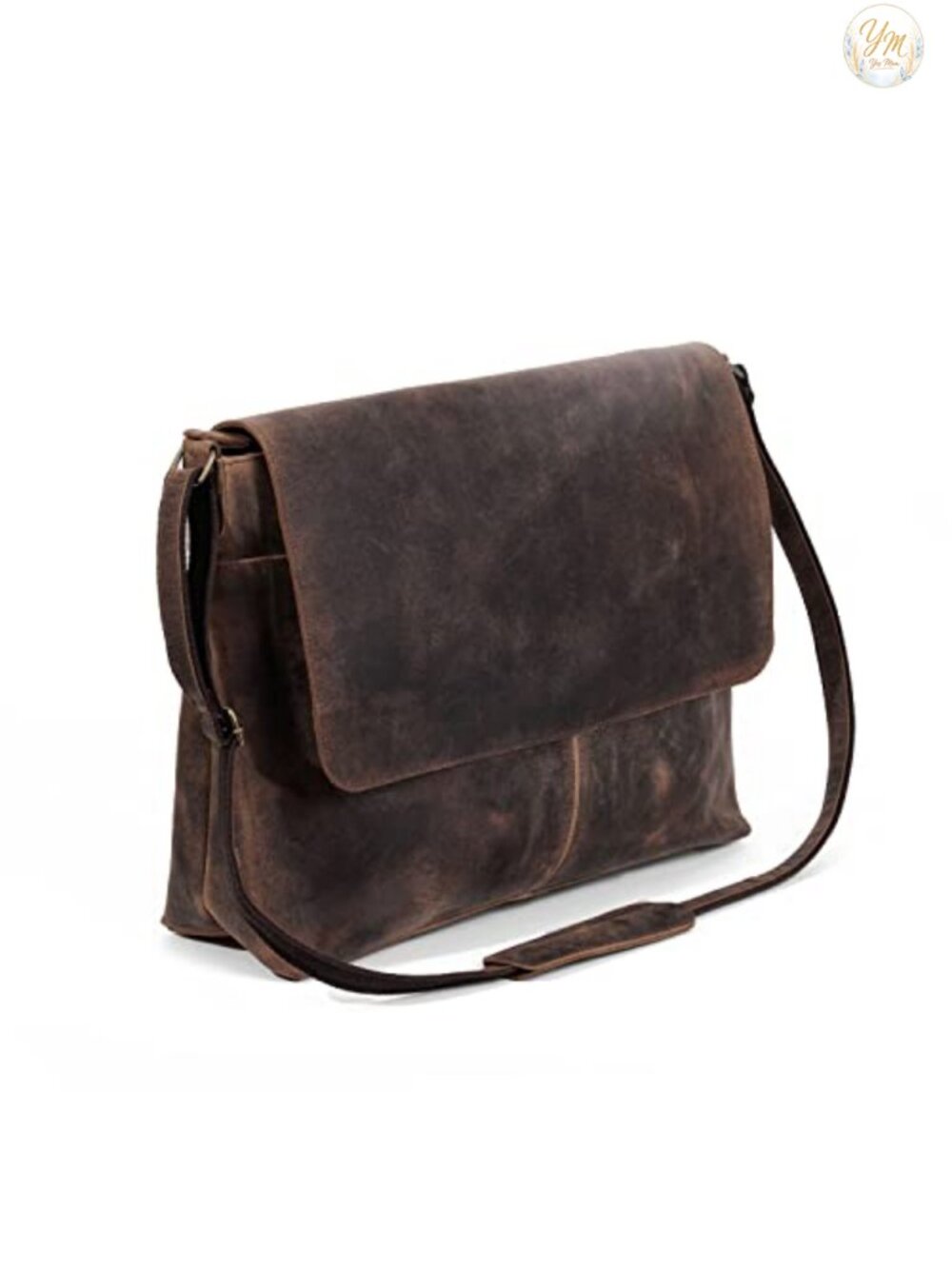 Handmade Full-Grain Leather Messenger Bag Laptop Briefcase Buffalo